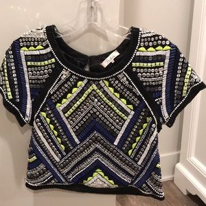 PARKER Sequined crop top